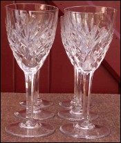 Six verres continental eau Chantilly cristallerie Saint Louis