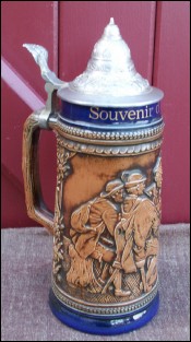 Pichet ou boc à bière couvert Gerz 1950 Souvenir d'Allemagne