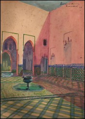 Guiraud Riviere orientaliste Riad Marrakech en 1933