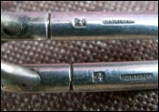 Paire brochettes en metal argente Christofle vers 1940