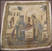 Soie Saint Etienne orientaliste marchand de tapis 1850
