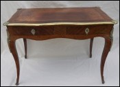 Table Bureau Plat Louis Xv Marqueterie Bronze Bois Violette 1900