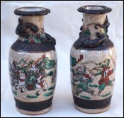 Paire de vases Porcelaine craquelée Nakin Qing