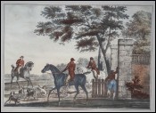 Estampe Départ de chasse au cerf de Carle Vernet (1758-1836)