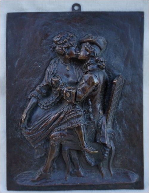 Haut relief érotique bronze du XVIIIe siècle