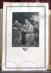 Sainte Famille Burin Cuivre de Francesco Albani