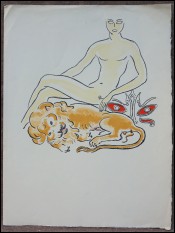 Kees Van Dongen Lion Lithographie/Vélin Lama 1951
