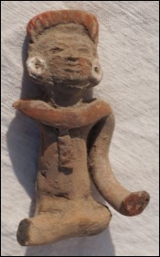 Amulette Statuette assise Aztèque Teotihuacan 250-950 avant JC