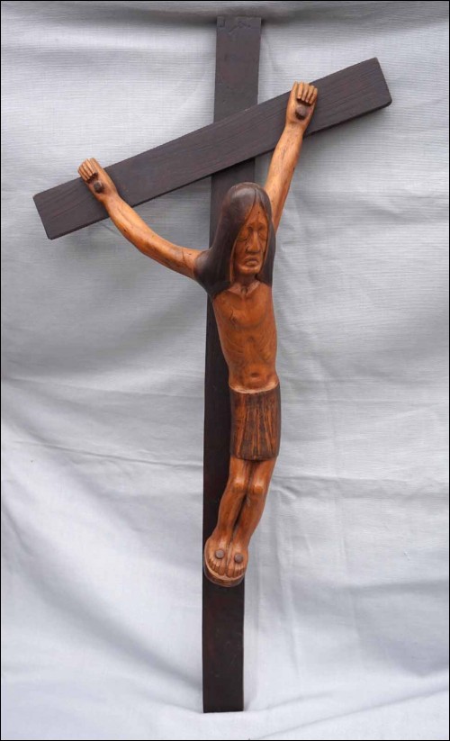 Christ en croix Camille Boucher (1885-1972) Scaër Quimper