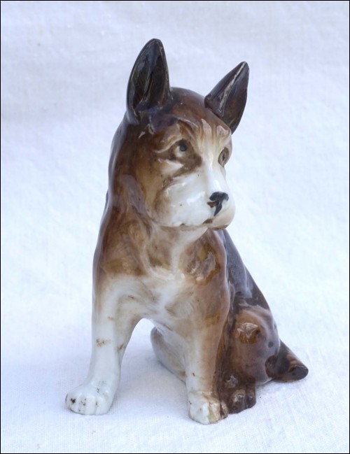 Scottish Terrier Figurine miniature Porcelaine allemande XXe siècle