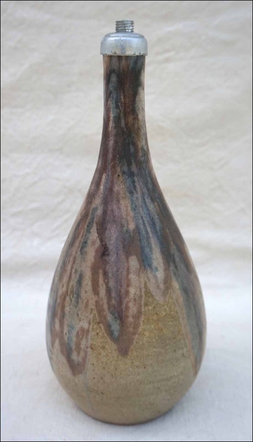 CHARLES GREBER Gres Sel Flammé Vase / Lampe Art Nouveau