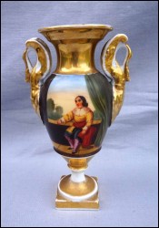 Vase Empire Porcelaine de Paris Première moitié XIX siècle