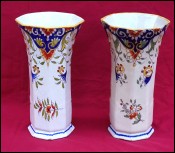 Paire de vases en faïence Desvres Fourmaintraux Frères 1880