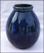 Vase Art Nouveau cristallisation sur grès Pierrefonds 1910